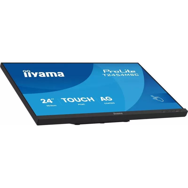 iiyama ProLite T2454MSC-B3AG kompiuterio monitorius 60,5 cm (23,8 colio) 1920 x 1080 pikselių Full HD LED jutiklinis ekranas keliems vartotojams Juoda
