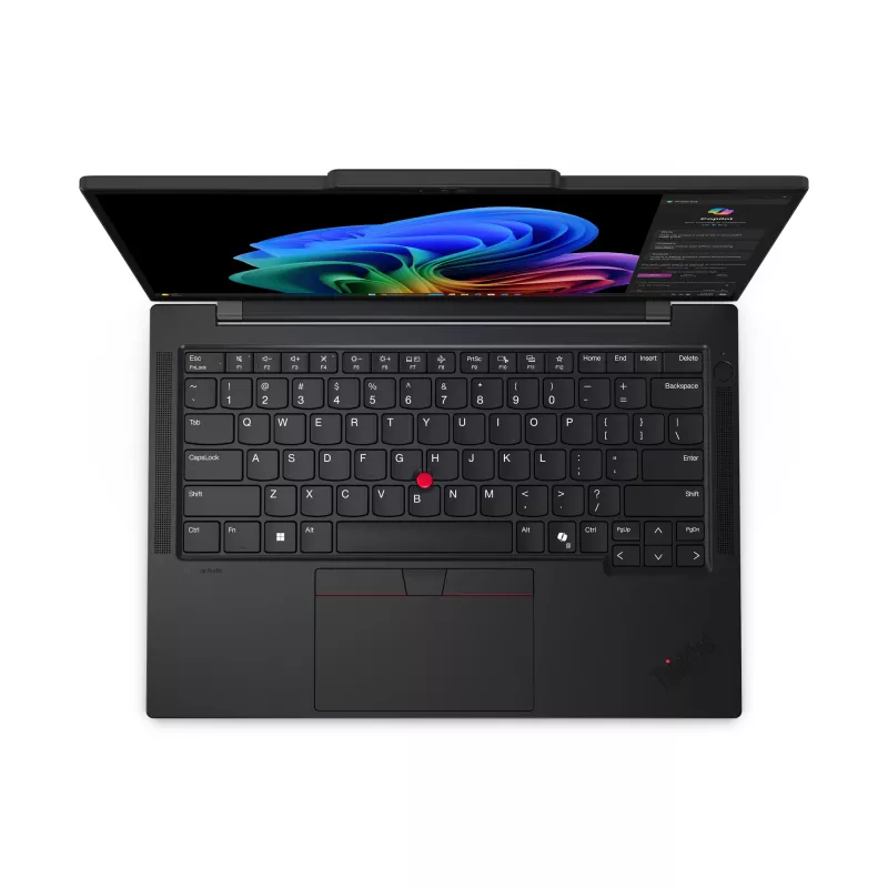 Lenovo ThinkPad T14s Gen 6 (Snapdragon) Copilot+ PC X1E-78-100 nešiojamas kompiuteris 35,6 cm (14 colių) WUXGA 32 GB LPDDR5x-SDRAM 1 TB SSD Wi-Fi 7 (802.11be) Windows 11 Pro vokiška juoda