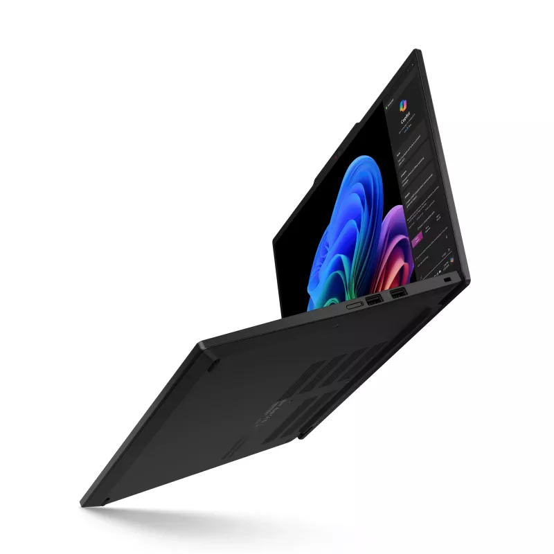 Lenovo ThinkPad T14s Gen 6 (Snapdragon) Copilot+ PC X1E-78-100 nešiojamas kompiuteris 35,6 cm (14 colių) WUXGA 32 GB LPDDR5x-SDRAM 1 TB SSD Wi-Fi 7 (802.11be) Windows 11 Pro vokiška juoda