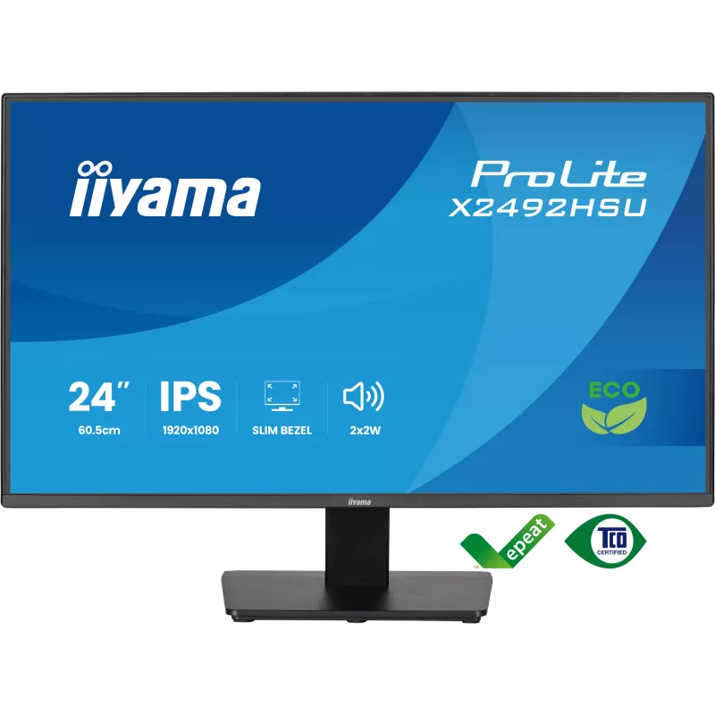 iiyama ProLite X2492HSU-B1 kompiuterio monitorius 60,5 cm (23,8 colio) 1920 x 1080 pikselių Full HD LED juodas