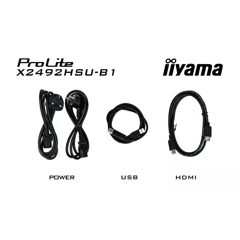 iiyama ProLite X2492HSU-B1 kompiuterio monitorius 60,5 cm (23,8 colio) 1920 x 1080 pikselių Full HD LED juodas