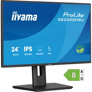 iiyama ProLite XB2492HSU-B1 kompiuterio monitorius 60,5 cm (23,8 col.) 1920 x 1080 pikselių Full HD LED juodas
