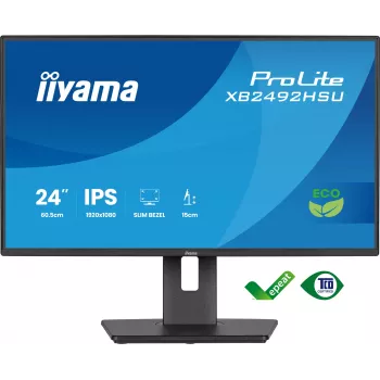 iiyama ProLite XB2492HSU-B1 kompiuterio monitorius 60,5 cm (23,8 col.) 1920 x 1080 pikselių Full HD LED juodas