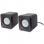Manhattan 2600 Series Speaker System, Small Size, Big Sound, Two Speakers, Stereo, USB power, Output: 2x 3W, 3.5mm plug for sound, In-Line volume control, kabelis 0.9m, Juoda, Three Year Warranty