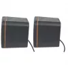 Manhattan 2600 Series Speaker System, Small Size, Big Sound, Two Speakers, Stereo, USB power, Output: 2x 3W, 3.5mm plug for sound, In-Line volume control, kabelis 0.9m, Juoda, Three Year Warranty