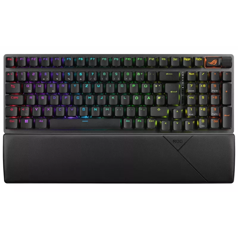 ASUS ROG Strix Scope II 96 Wireless klaviatūra žaidimams USB + RF belaidis + Bluetooth QWERTZ vokiška juoda