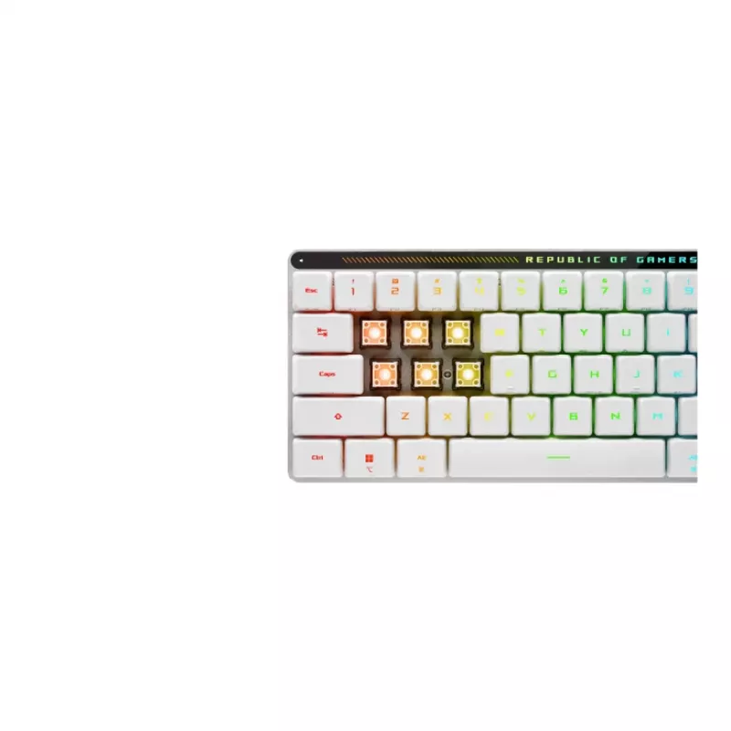 ASUS ROG Falchion RX Low Profile klaviatūra Skirta žaidimams USB + RF belaidė + Bluetooth QWERTZ Balta