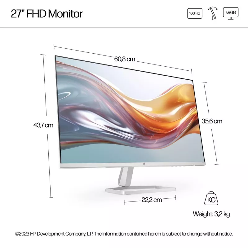 HP stalinis monitorius - Series 5 527sw - 27 colių - 1920x1080 (FHD) - IPS