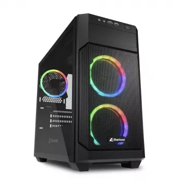 SHARKOON bokšto korpusas - V1000 RGB Micro Tower juodas