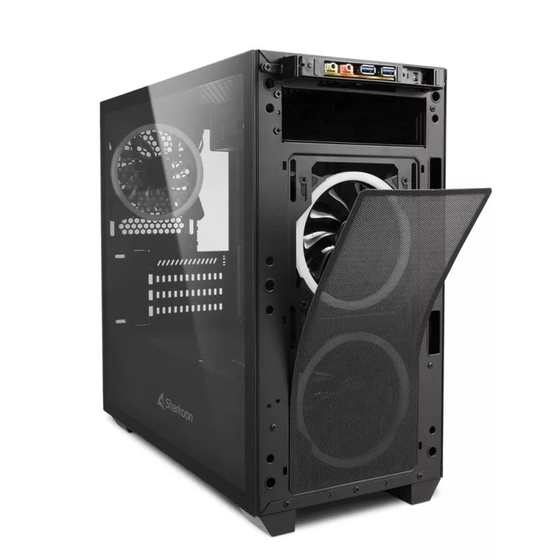 SHARKOON bokšto korpusas - V1000 RGB Micro Tower juodas