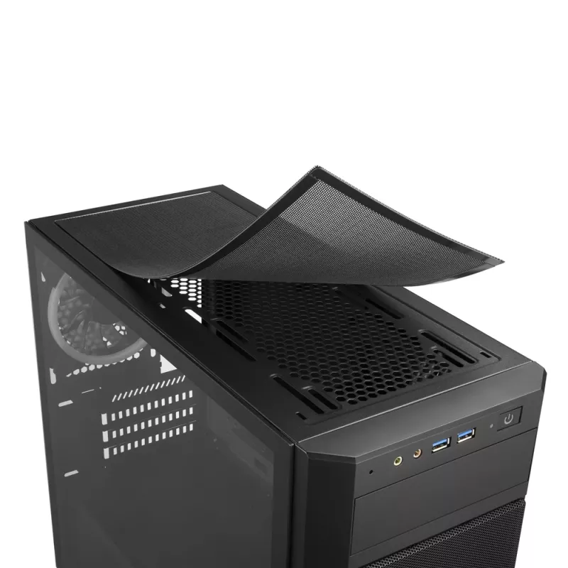 SHARKOON bokšto korpusas - V1000 RGB Micro Tower juodas