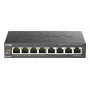 Nevaldomas jungiklis D-Link DGS-1008P/E, L2, 8 prievadai, PoE
