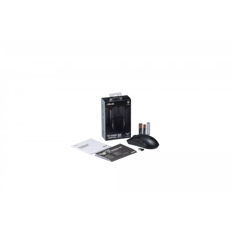 ASUS TUF Gaming M4 Wireless pelė, skirta dešinei rankai, RF belaidis + Bluetooth, optinė, 12000 DPI