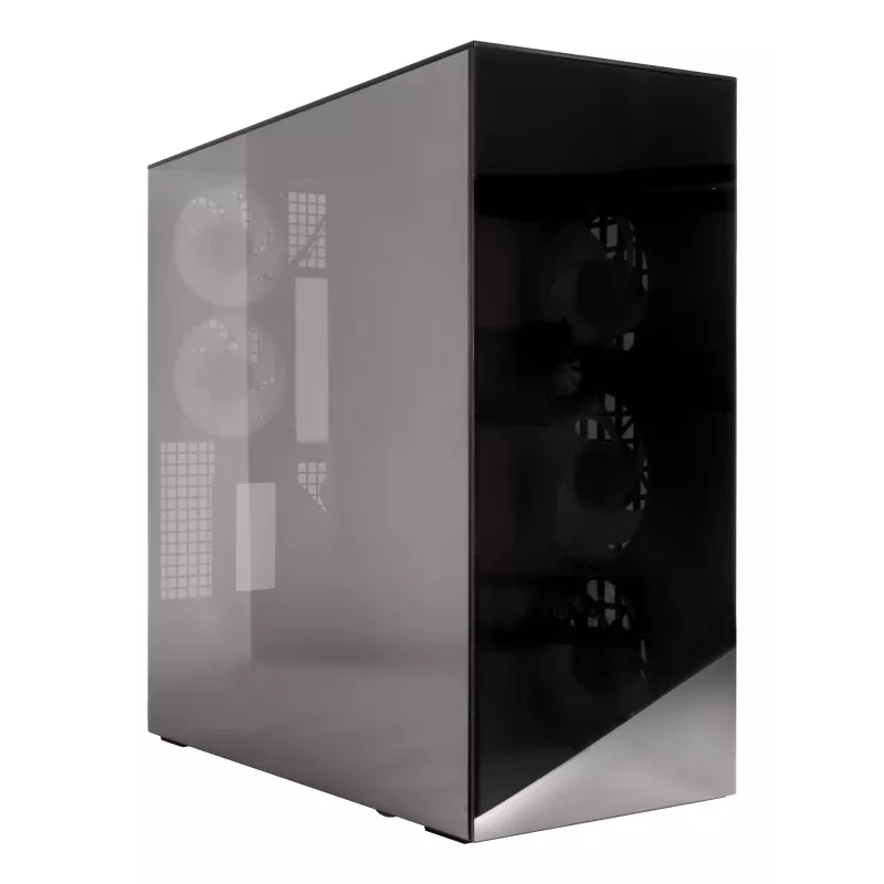 ARCTIC Xtender VG (Mirror Black) Premium E-ATX PC Case su vertikaliu GPU montavimu