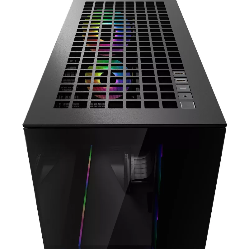 ARCTIC Xtender VG (Mirror Black) Premium E-ATX PC Case su vertikaliu GPU montavimu