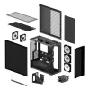 ARCTIC Xtender VG (Mirror Black) Premium E-ATX PC Case su vertikaliu GPU montavimu