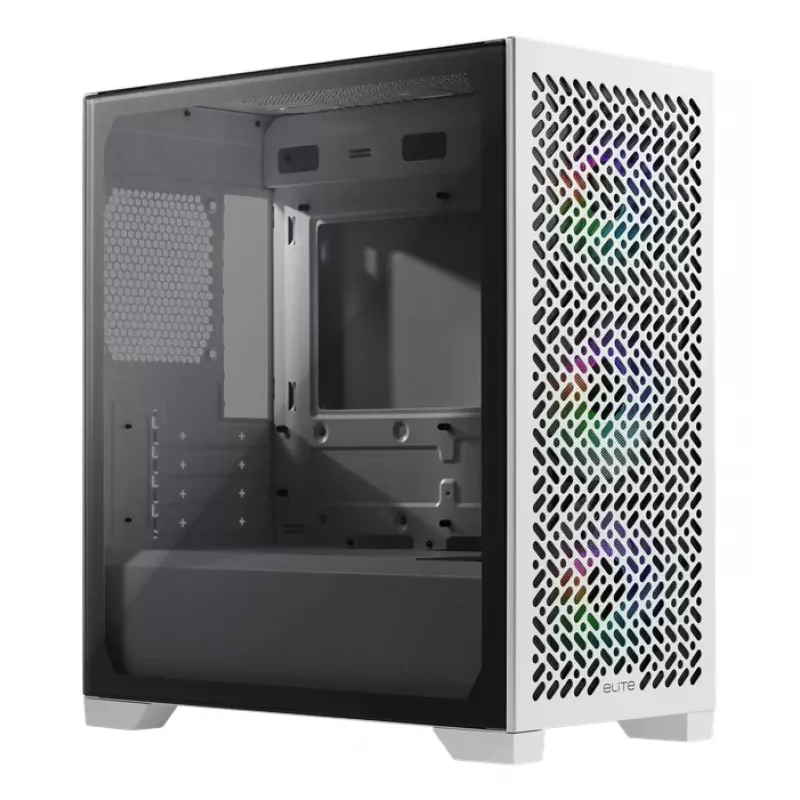 PC korpusas Cooler Master Elite 302 White mATX su 3x 120mm ARGB ventiliatoriais