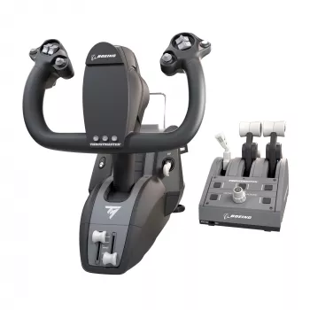 Thrustmaster TCA Yoke Pack Boeing Edition Juoda, Pilka USB Fightstick PC, Xbox, Xbox One, Xbox One S, Xbox One X, Xbox Series S, Xbox Series X