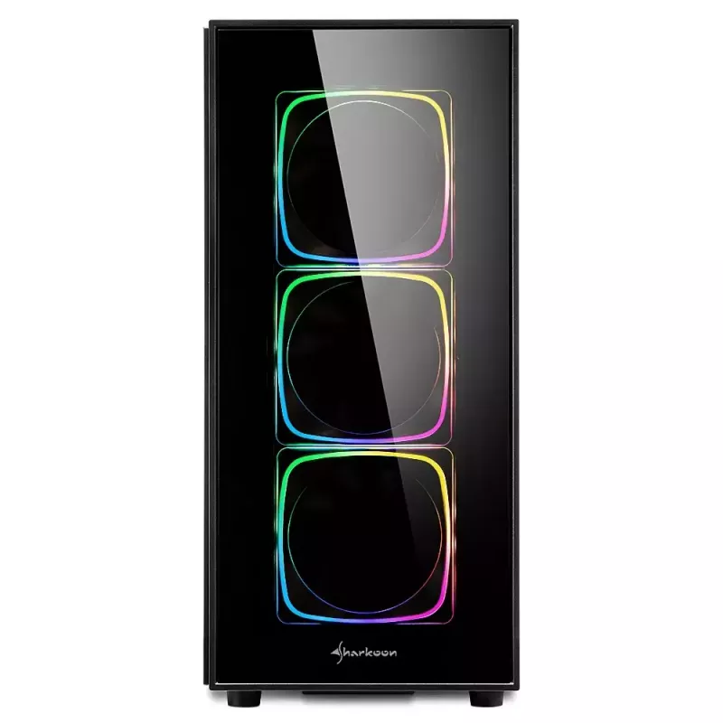 Sharkoon TG6 RGB Midi Tower juodas kompiuterio korpusas