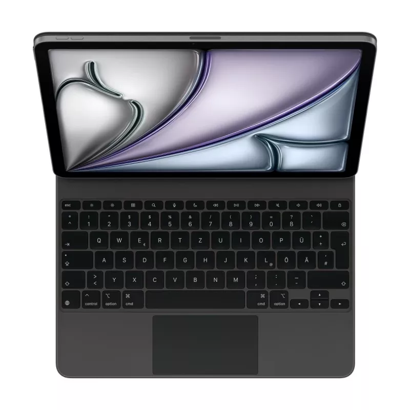 APPLE „Magic klaviatūra“, skirta „iPad Air 13 colių“ (M3) – QWERTZ vokiečių k. – juoda