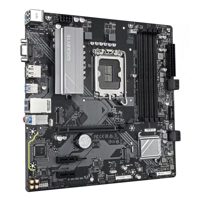 GIGABYTE B760M D3HP pagrindinė plokštė – Intel Core 14-osios kartos procesoriams, 4+1+1 fazių VRM, iki 5600MHz DDR5, 2xPCIe 4.0 M.2, GbE LAN, USB 3.2 Gen 1