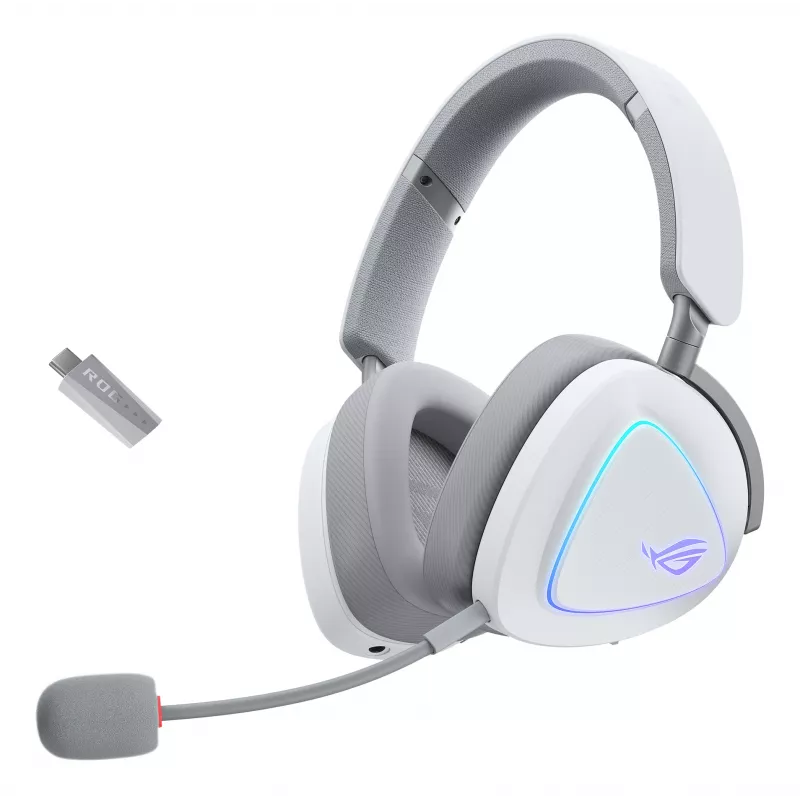 ASUS ROG Delta II ausinės Laidinės ir belaidės Antgalvinės žaidimams USB Type-C Bluetooth Baltos
