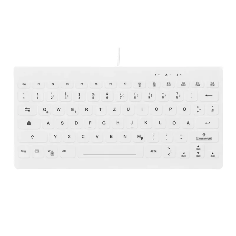 Contour Design Active Key Contour QuickClean medicininė klaviatūra IP68 Mini laidinė balta DE C4112
