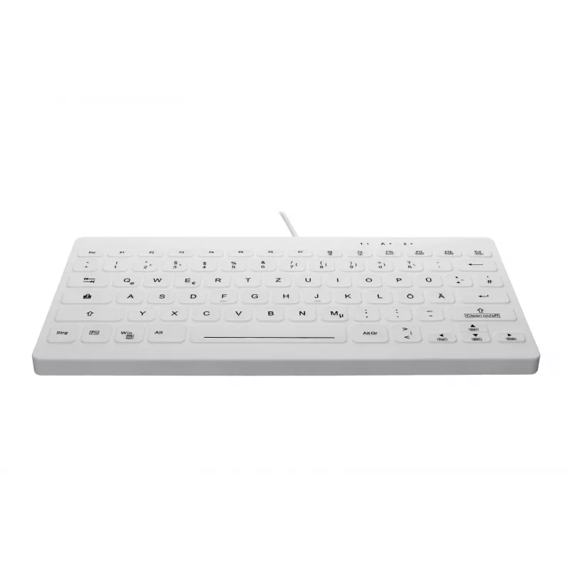 Contour Design Active Key Contour QuickClean medicininė klaviatūra IP68 Mini laidinė balta DE C4112