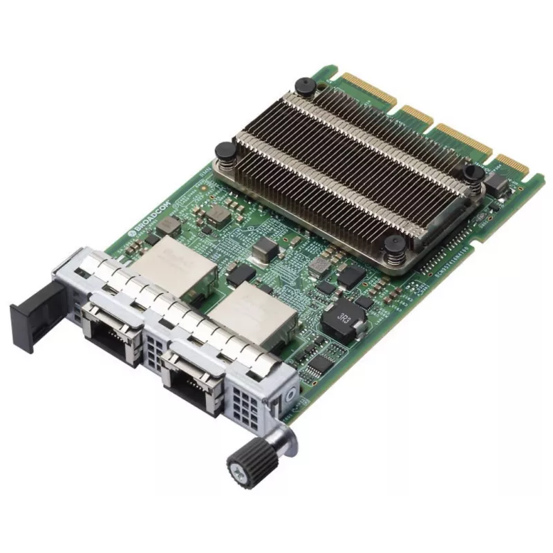 BROADCOM tinklo adapteris, dviejų prievadų, 10gbase-t, Ethernet, PCI -e 3.0, X8, Ocp 3.0, mažos formos