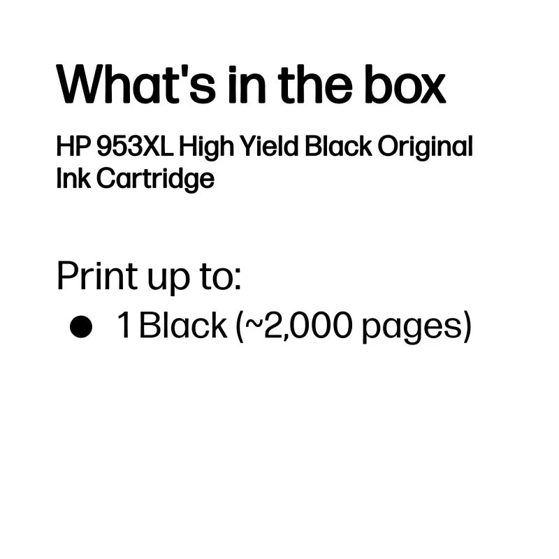 HP 953XL didelio našumo juodas Originalius rašalo kasetė