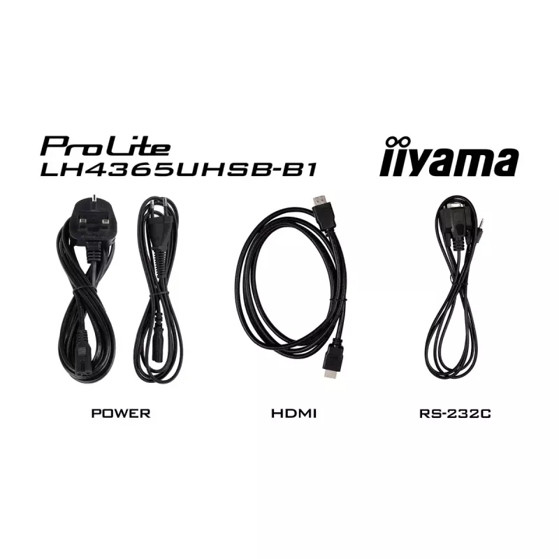 iiyama LH4365UHSB-B1 Skaitmeninės reklamos ekranas Kiosk dizainas 108 cm (42,5 colio) LED Wi-Fi 800 cd/m² 4K Ultra HD Juodas Integruotas procesorius Android 11 24/7