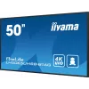 iiyama LH5065UHSB-B1AG Skelbimų ekranas Skaitmeninis skelbimų plokščiasis ekranas 125,7 cm (49,5 colio) LCD Wi-Fi 800 cd/m² 4K Ultra HD Juodas Integruotas procesorius Android 11 24/7