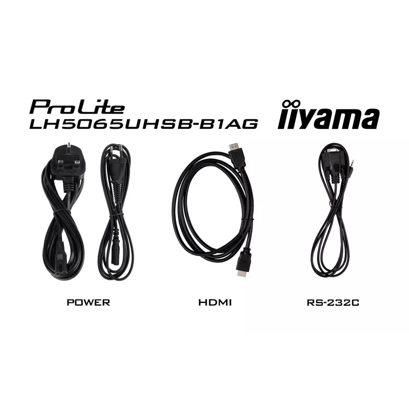 iiyama LH5065UHSB-B1AG Skelbimų ekranas Skaitmeninis skelbimų plokščiasis ekranas 125,7 cm (49,5 colio) LCD Wi-Fi 800 cd/m² 4K Ultra HD Juodas Integruotas procesorius Android 11 24/7