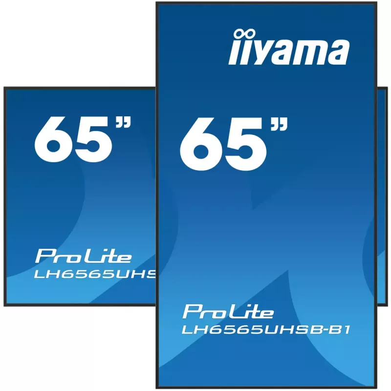 iiyama LH6565UHSB-B1 Skelbimų ekranas Kiosko dizainas 163,8 cm (64,5 colio) LED Wi-Fi 800 cd/m² 4K Ultra HD Juodas Integruotas procesorius Android 11 24/7