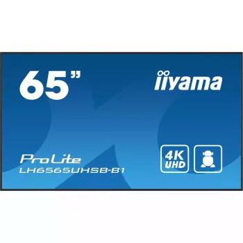 iiyama LH6565UHSB-B1 Skelbimų ekranas Kiosko dizainas 163,8 cm (64,5 colio) LED Wi-Fi 800 cd/m² 4K Ultra HD Juodas Integruotas procesorius Android 11 24/7