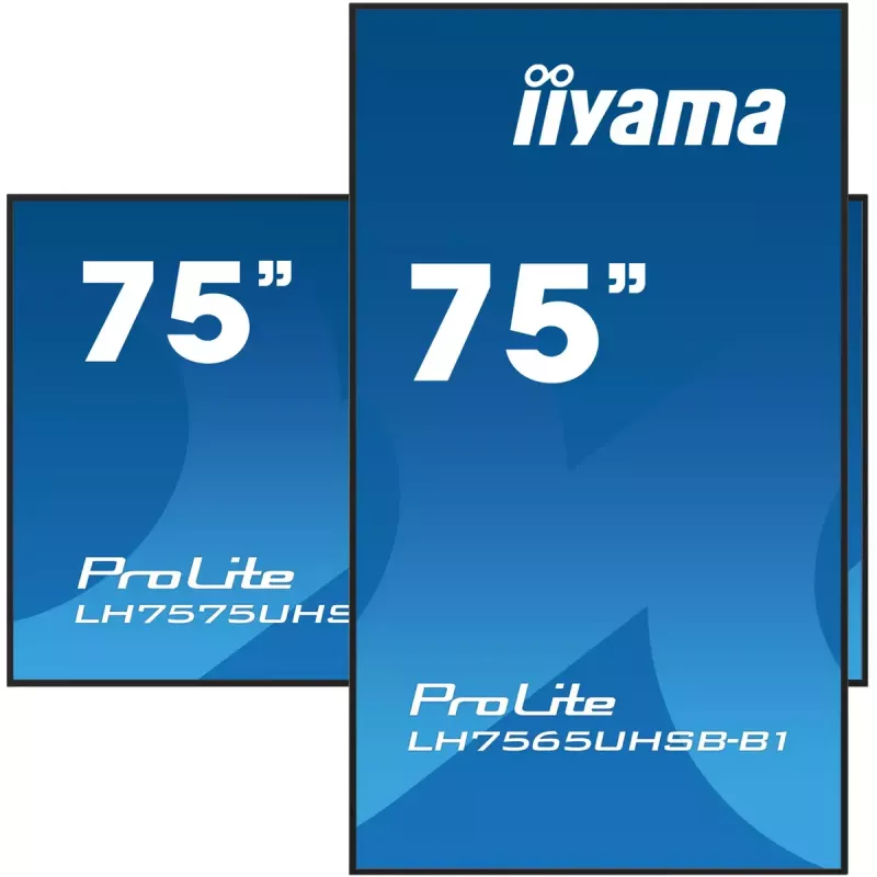 iiyama LH7565UHSB-B1 demonstracinis ekranas Kiosko dizainas 189,2 cm (74,5 colio) LED Wi-Fi 800 cd/m² 4K Ultra HD juodas Įmontuotas procesorius Android 11 24/7