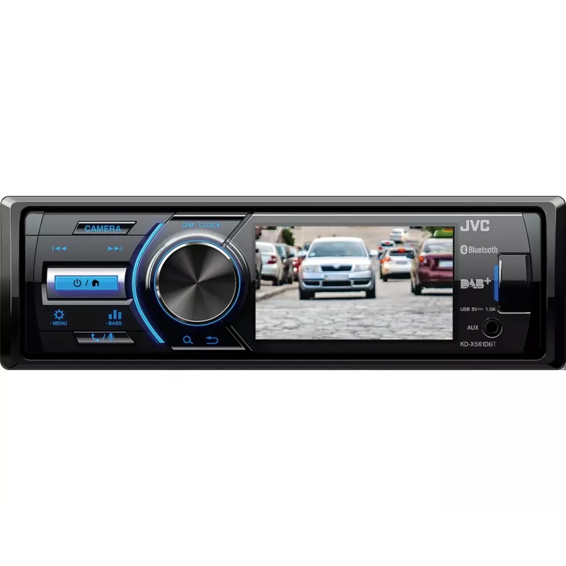 JVC KD-X561DBT automobilinis medijos imtuvas Juodas, Mėlynas 180 W Bluetooth