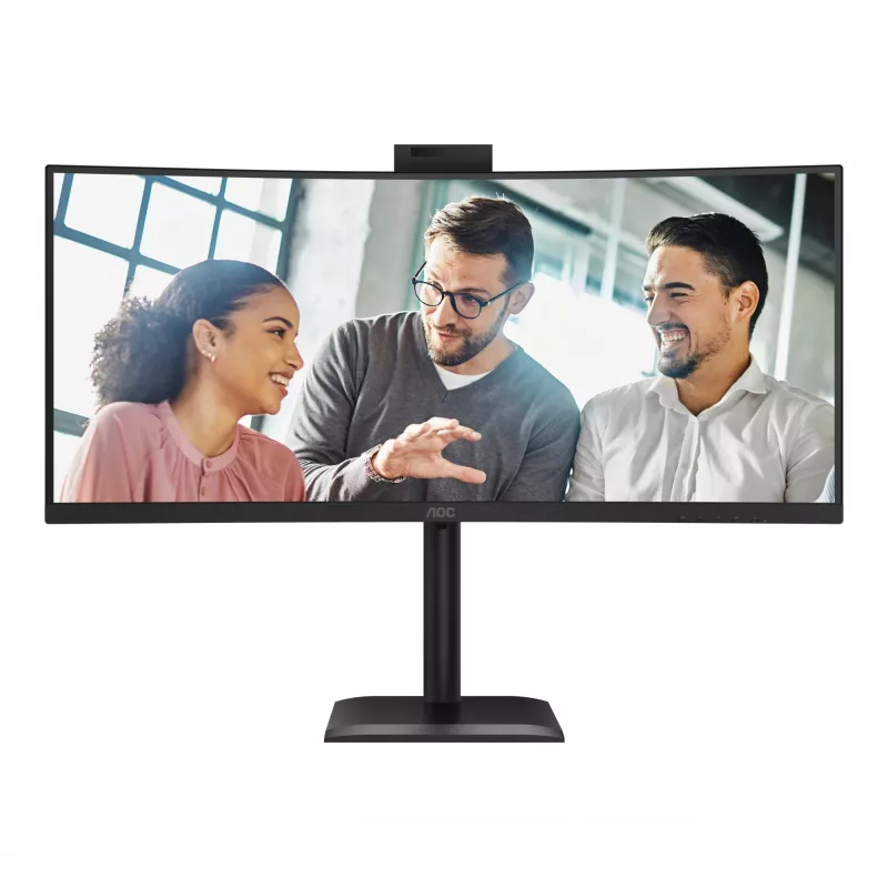 AOC E4 CU34E4CW kompiuterio monitorius 86,4 cm (34 colių) 3440 x 1440 pikselių „UltraWide Quad HD“ LED juodas
