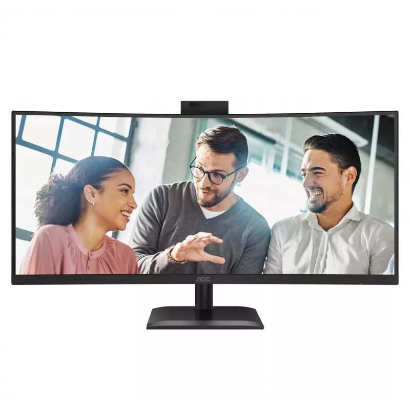 AOC E4 CU34E4CW kompiuterio monitorius 86,4 cm (34 colių) 3440 x 1440 pikselių „UltraWide Quad HD“ LED juodas