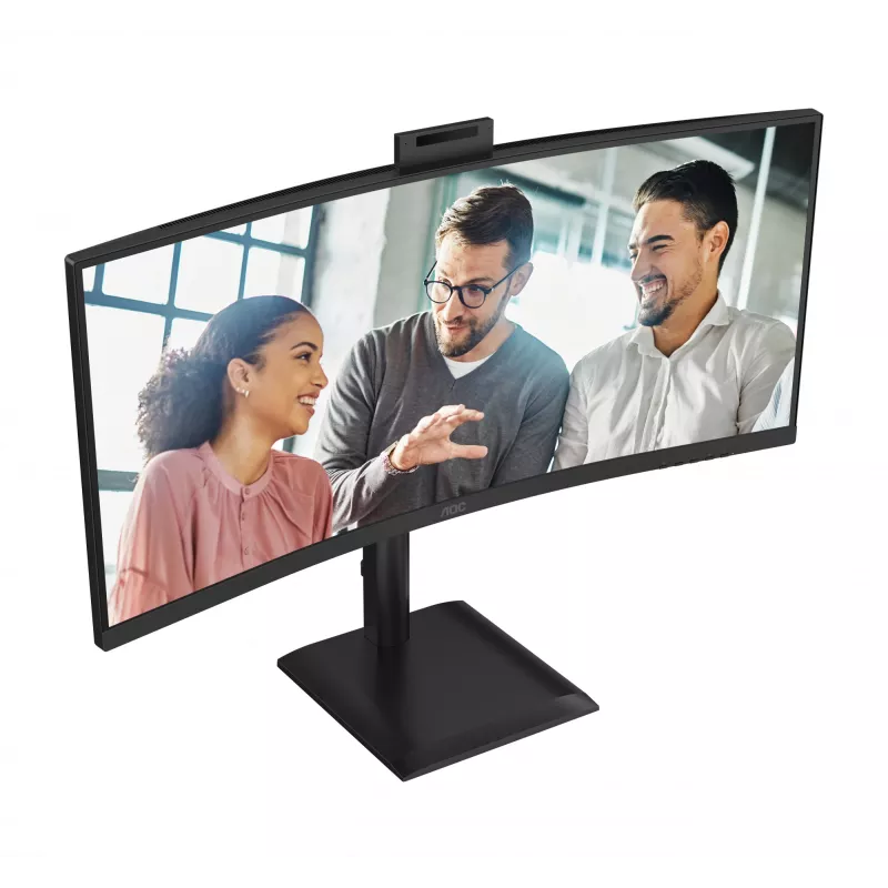 AOC E4 CU34E4CW kompiuterio monitorius 86,4 cm (34 colių) 3440 x 1440 pikselių „UltraWide Quad HD“ LED juodas