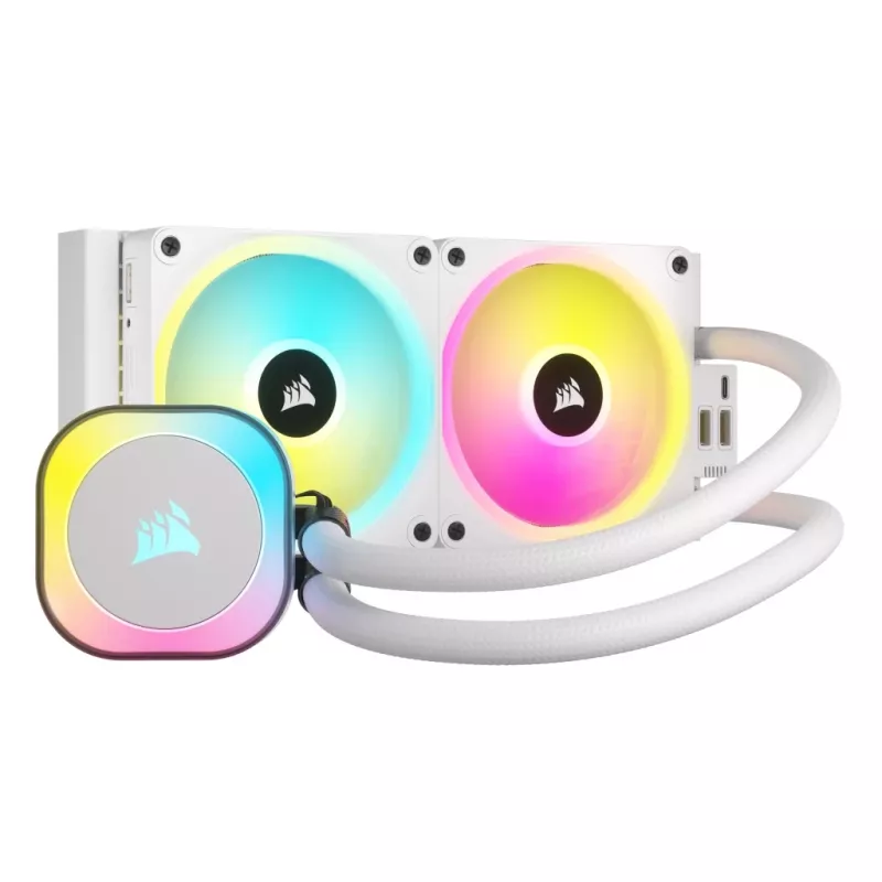 CORSAIR CPU aušintuvas - Icue Link H100I RGB Aio skysčio aušintuvas - baltas