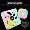 CORSAIR CPU aušintuvas - Icue Link H100I RGB Aio skysčio aušintuvas - baltas