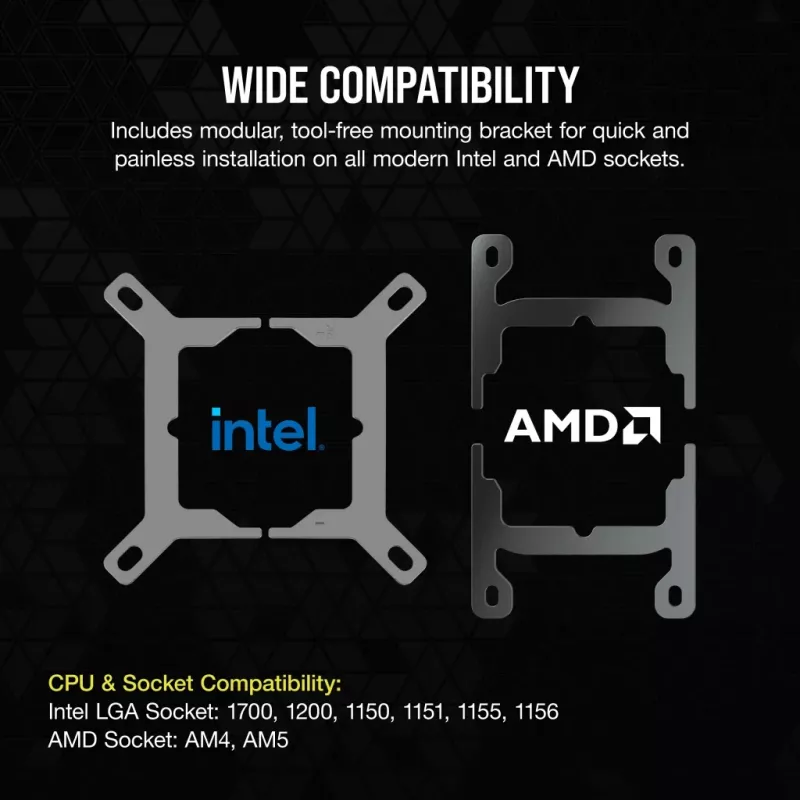 CORSAIR CPU aušintuvas - Icue Link H100I RGB Aio skysčio aušintuvas - baltas