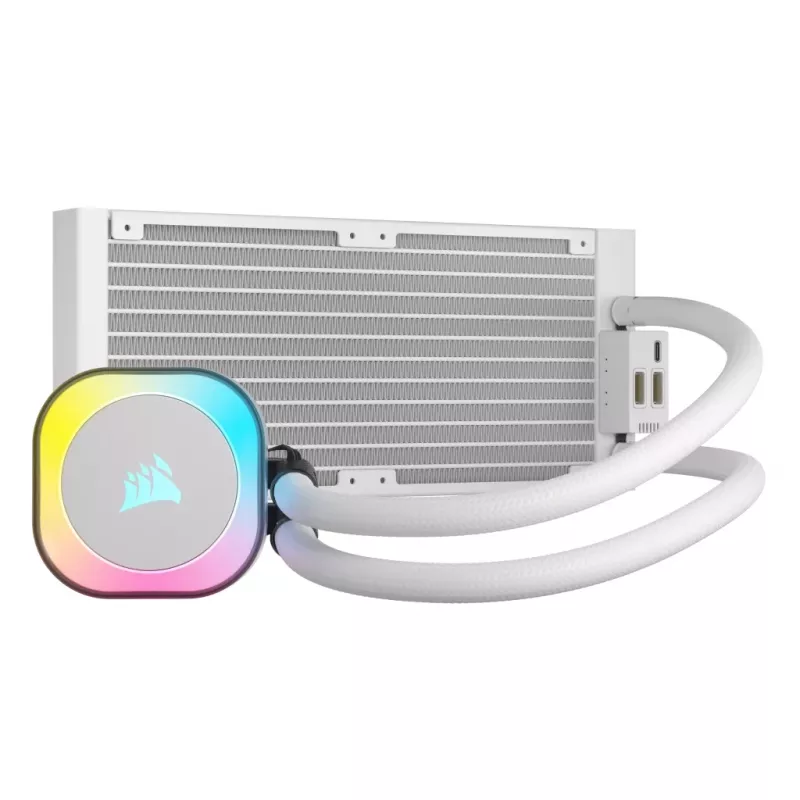 CORSAIR CPU aušintuvas - Icue Link H100I RGB Aio skysčio aušintuvas - baltas