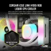 CORSAIR CPU aušintuvas - Icue Link H100I RGB Aio skysčio aušintuvas - baltas
