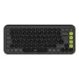 LOGITECH belaidė klaviatūra - Pop Icon Keys - Grafito ir žalia Qwertz Vokiečių