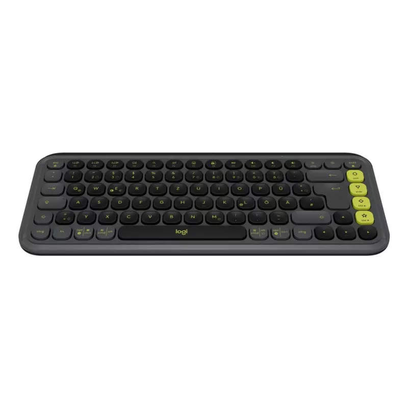 LOGITECH belaidė klaviatūra - Pop Icon Keys - Grafito ir žalia Qwertz Vokiečių