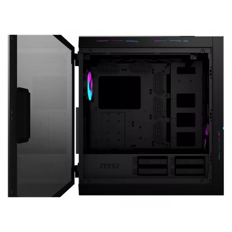MSI MPG SEKIRA 500X Full Tower Gaming Computer Case 'Black, 3x 200mm ARGB + 1x 200mm + 1x120mm ARGB Fans, Mystic Light Sync, 8 Channel ARGB Hub, USB Type-C, Tempered Glass Panels, E-ATX, ATX, mATX, mini-ITX'