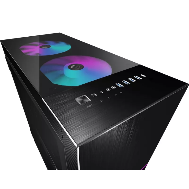 MSI MPG SEKIRA 500X Full Tower Gaming Computer Case 'Black, 3x 200mm ARGB + 1x 200mm + 1x120mm ARGB Fans, Mystic Light Sync, 8 Channel ARGB Hub, USB Type-C, Tempered Glass Panels, E-ATX, ATX, mATX, mini-ITX'