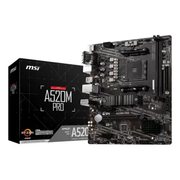 MSI A520M PRO pagrindinė plokštė AMD A520 Socket AM4 micro ATX